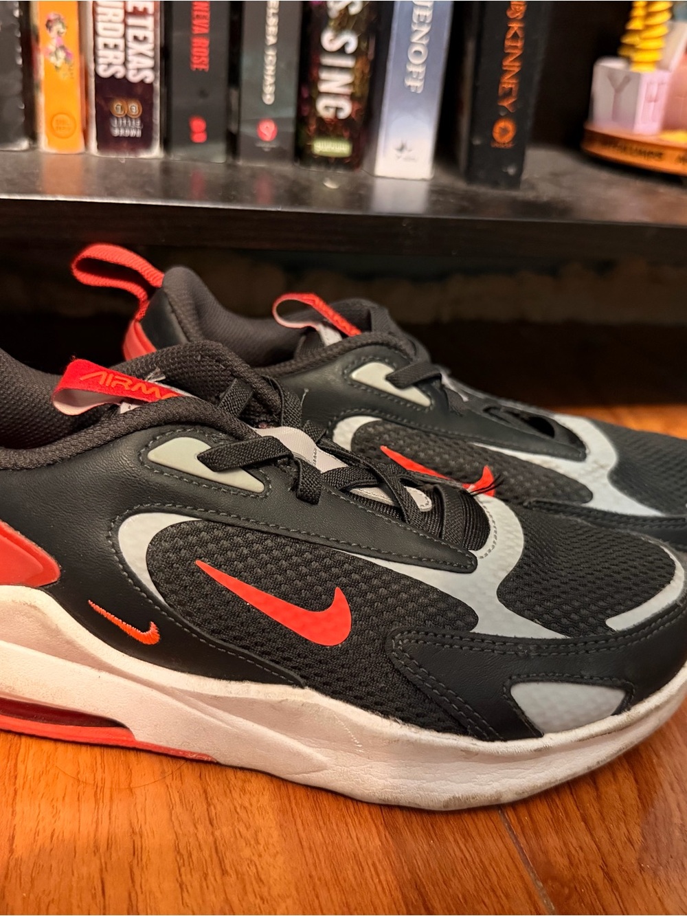 Nike Kids Black and Red Air Max Style Sneakers
